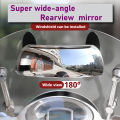 Universal Motorcycle Windscreen 180+ Degree Blind Spot Mirror Wide Angle Rearview Mirrors Safety Auxiliary Rear View Mirror. 