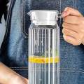 Water Jug 1100ml Clear Glass Water Pitcher. 