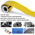 A Gold 2'' Thermal exhaust Tape Air Intake Heat Insulation Shield Wrap Reflective Heat Barrier Self Adhesive Engine 2 Inch 5/10M. 