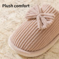 Fashion Women's Bow Slippers Fall/Winter Indoor Bedroom Floor Lightweight and Comfortable&Soft Warm Slippers for Home.