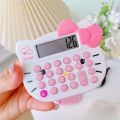 Sanrio Anime Hello Kitty Kawaii Cat Head Calculator Cinnamoroll Kuromi My Melody Convenient Mini Computer Cute Girly Heart. 