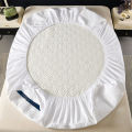 Waterproof Antibacterial Queen Mattress Protector, Ultrasonic Quilted 30cm Deep Pocket with Elastic Band Non-Slip Fitted Sheet. 