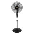 SAIKON SKFS1566 Stand Fan 5 Blade Black Body With Timmer 01 year Company Warranty. 
