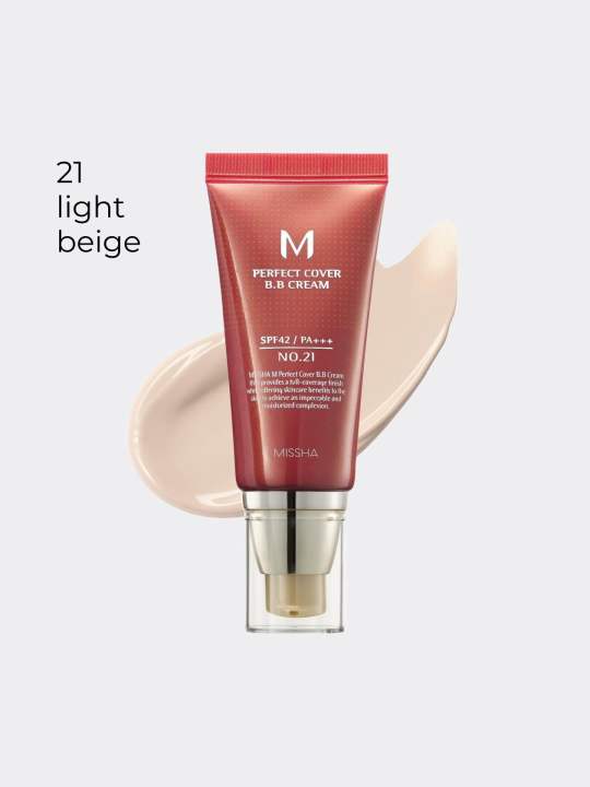MISSHA%20M%20Perfect%20Cover%20BB%20Cream%20SPF%2042%20PA+++(50ml)%20#21%20Light%20Beige%20for%20Bright%20Skin%20-%20Image%202