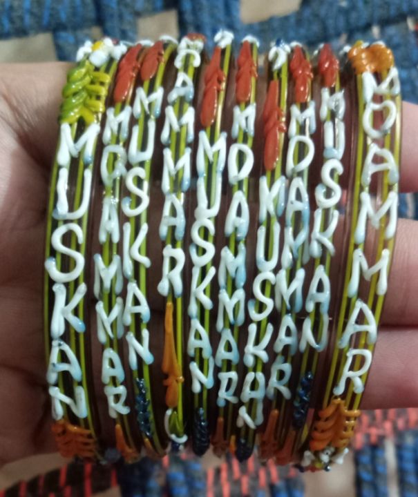 Customized Name on Hyderabadi bangles/ Naam wali Hyderabadi chooriyan/ 24 chooriyan 2 kangan/