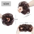 Messy Hair Bun Extension Black and Brown color Fake pony massy bun. 