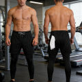 Men's Athletic Quick Dry Dual-Layer Compression Long Trousers Inner Compression Tights & Outer Sport Shorts Gym & Running Gear.