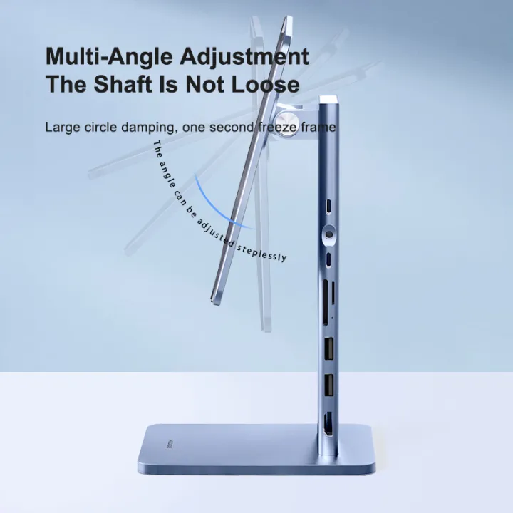 Hagibis%20Foldable%20Magnetic%20Stand%20for%20iPad%20Pro%2012.9%203rd/4th/5th%2011%20Air%20iPad%2010th%20Tablet%20Holder%2010.9%20Rotation%20Bracket%20USB%20C%20Hub%20-%20Image%203