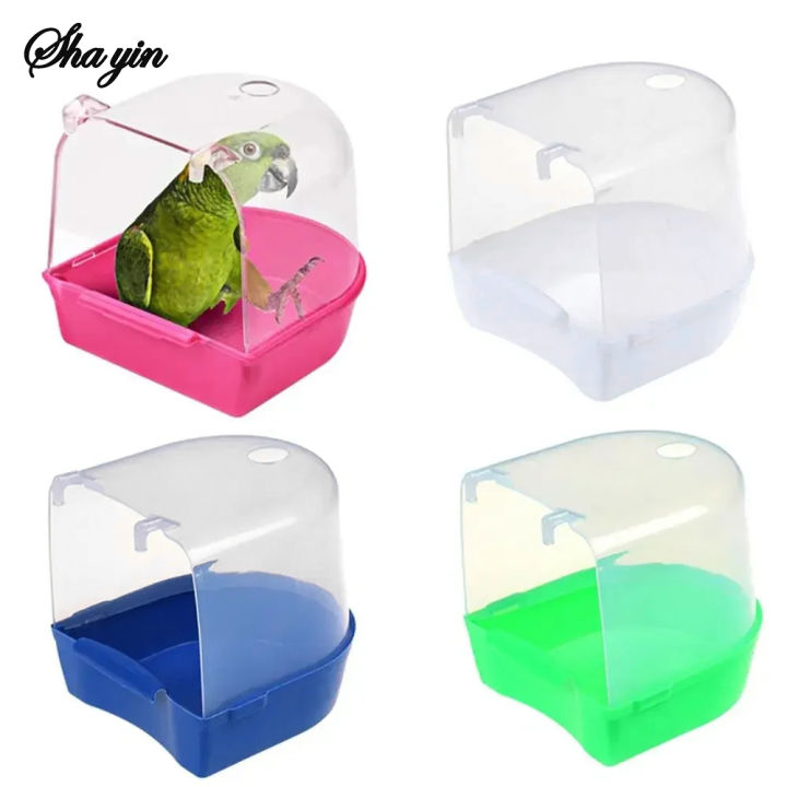 Plastic%20Bird%20Water%20Bath%20Box%20Bathtub%20Parrot%20For%20Parakeet%20Hanging%20Bowl%20-%20Image%202