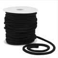 27.34 Yards Black Drawstring Replacement Rope 6mm Polycotton Soft Drawstring Cord Replacement with Plastic Spool for Coats Pants. 