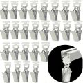 30pcs Metal Curtain Clips with Nylon Rollers For Curtain Rails Shower Curtains Door Curtains Curtain Accessories. 