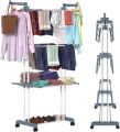 Three layers Heavy Duty Double Pole Foldable Cloth Drying Stand. 