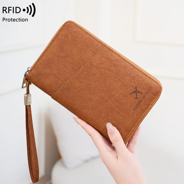Multi-Functional%20RFID%20Blocking%20Passport%20Bag%20Travel%20Document%20Holder%20with%20Long%20Zipper%20Ticket%20Storage%20Wallet%20for%20Multiple%20Passports%20-%20Image%203