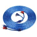 Blue Audio Cable Car Audio Cable Audio Cable 5 Meter AUTO Car Blue Transparent RCA Audio Interconnect Cable Ultra Flexible.