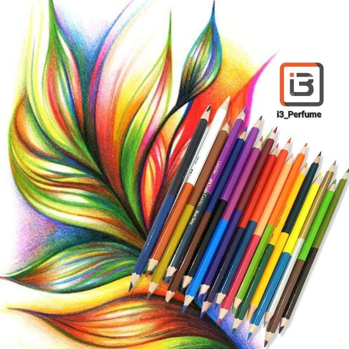 High quality 12PCS Double Sided Color Pencils 24 Colours In 12 Pencils Adult And Kids Coloring Double Color Pencil