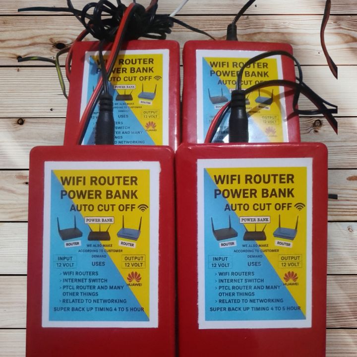 Wifi Router UPS Power bank 12V 1A ,1.5A TP-Link Tenda PTCL Fiber with ...