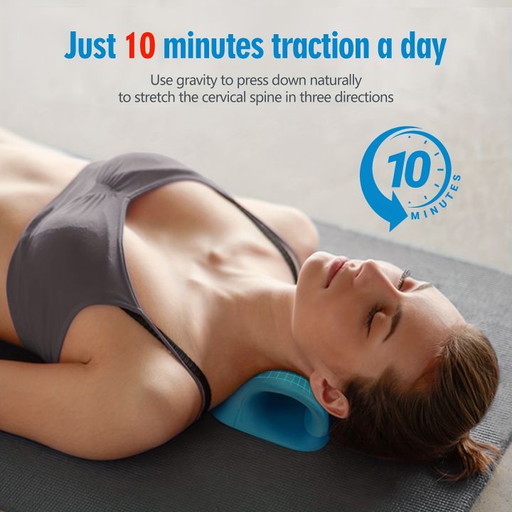 Eva%20Neck%20And%20Shoulder%20Relaxer,%20C-Shape%20Cervical%20Traction%20Device,%20Relax%20Spine%20Alignment,%20Chiropractic%20Pillow%20Stretcher%20Massager%20-%20Image%203