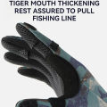 GOBYGO Fishing Gloves Flip Finger Touch Screen Waterproof Wear-resistant Outdoor Riding Thickened Silicone Anti-slip Men Women.