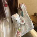 Miyagawa Floral Top-hanld Bags for Women New Korean Cute Portable Commuting Handbag. 