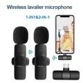 K9 Professional Microphone Wireless Lavalier Microphone for Android Type C iPhone Live Broadcast Gaming Recording Interview Vlog. 