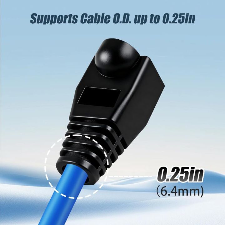 Strain%20Relief%20Boots%20RJ45%20Ethernet%20Network%20Cable%20CAT5E%20CAT6%20Mixed%20Color%20Cable%20Connector%20Plug%20Cover%2050PCS%20-%20Image%203
