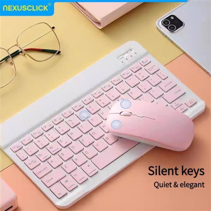 NexusClick Bluetooth Keyboard Mouse combo For iPad Xiami Phone,Slim Mini Wireless Keycaps For Android IOS Windows
