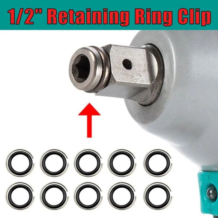 10/20PCS%201/2%20inch%20Retaining%20Ring%20Clip%20With%20O-Ring%20Socket%20Impact%20Wrench%20Snap%20Ring%20Durable%20Anti%20Detachment%20-%20Image%204