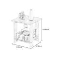 Modern Lamination Wood Multipurpose Side Table Coffee table Storage table Decorative table End Table-16 x 16 x 18 inch (L x W x H, White). 