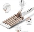 Hair Waver Curler, Professional Hair Curling Iron Wand, Curling Wand Curler, 3 Barrel Curling Iron Ceramic Fast Heating Hair Curler, Two Gear Temperature Control Hair Waver for Beachy/Frizz Free Waves. 