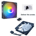 PC Case Fan 120mm 4in 12V RGB Cyclic Mirror Light Effect For Desktop Computer Radiator Case Cooling fan. 