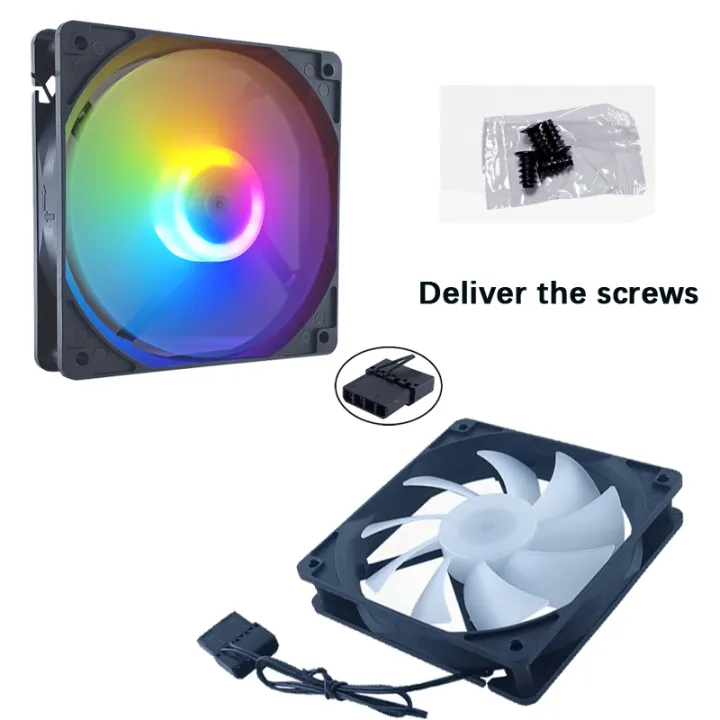 PC%20Case%20Fan%20120mm%204in%2012V%20RGB%20Cyclic%20Mirror%20Light%20Effect%20For%20Desktop%20Computer%20Radiator%20Case%20Cooling%20fan%20-%20Image%202