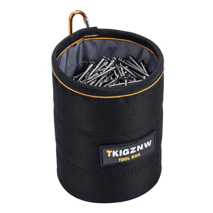 TKIGZNW Tool Pouch Nails Screws Bag with Belt Clip Black