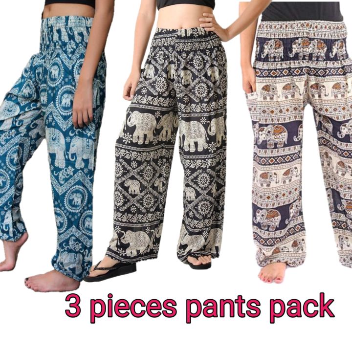 3peace pack Ladies casual pants /women  elephant pants
