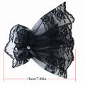 Women Short Arm Sleeves Lace Wrist Cuffs Bracelets Solid Black White Gloves Gothic Fingerless Gloves Bowknot Fashion Glove1.