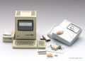 Classic Computer model Apple Macintosh 128K paper model doll paper papercraft (for DIY cutting). 