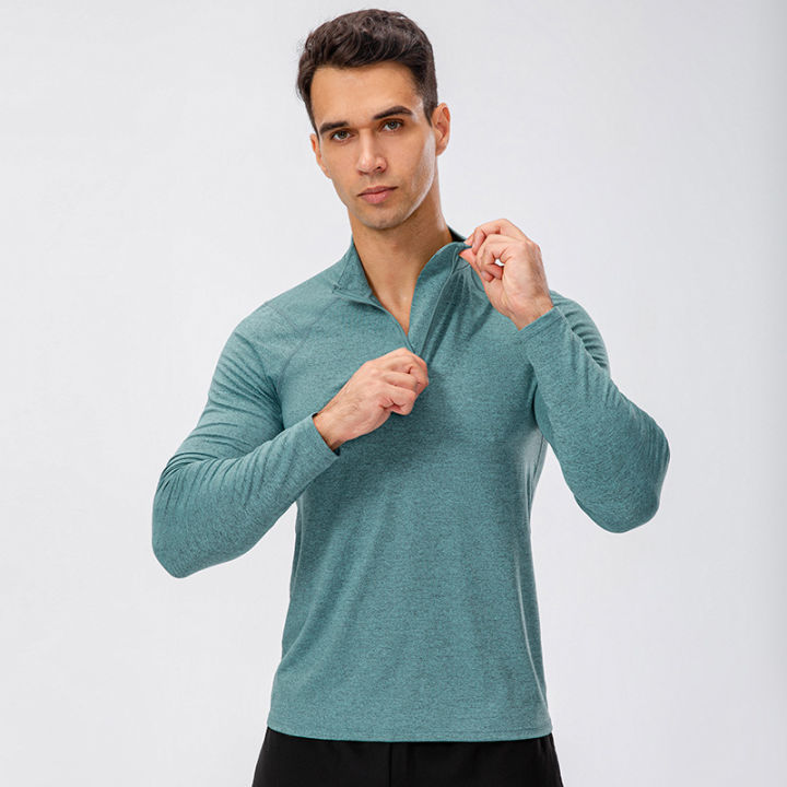 Men's%20Autumn%20Fitness%20Long-Sleeved%20Quick-Dry%20Running%20Tops%20Half-Zipper%20Slim-Fit%20Training%20Sweatshirt%20Baselayer%20Undershirts%20-%20Image%203