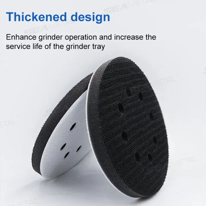 SEAMETAL%202pcs%20Interface%20Pad%205%20Inch%208%20Holes%20Hook%20and%20Loop%20Soft%20Sponge%20Cushion%20Buffer%20Pads%20for%20Sanding%20Disc%20125mm%20Sander%20Pads%20-%20Image%207