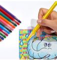 Crayola Crayons-Non Toxic Crayons-Crayola Oil Pastel Set with 12 Colors Twistable Crayons,Watercolor Effect Portable Rotating Crayon Kit, Gift for Kids. 