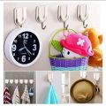 DealSpot 6 in 1 strong adhesive wall hooks, stciky hooks for wall hangings, storng load holding capacity can hold upto 3kg, pack of 6 durable wall hooks. 