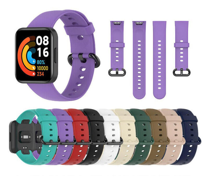 สายซิลิโคนเหมาะสำหรับนาฬิกา Xiaomi MI สายรัดกีฬา Lite นาฬิกาเรดมี่  