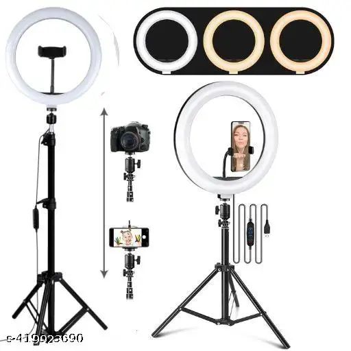 7 Feet Ring light tripod stand With 3 Light Modes 26Cm