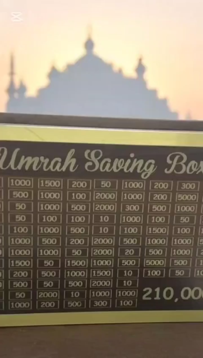 Umrah Saving Box - Money Saving Box - Wooden Gullak Money Box with Counter Money Saving Box Perfect Cash Saver & Best Gift for Friends 280 Days Savings Plan - Islamic Halal Money Jar for Hajj & Umrah - Daily Pilgrimage Savings Tracker with Handfree