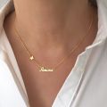 Gold Name Plate Necklace With Butterfly Personalized Name Necklace Multiple Name Necklace Chain Name Necklace for Women. 