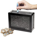 USD Black Reusable Piggy Bank With Money Goal Counter Piggy Bank DIY Saving Money Box For Helps The Habit Of Saving.