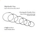 5 Sizes Stainless Steel Black Round Circle Hoop Earrings for Women Punk Exaggerated Smooth Statement Earring Gothic Jewelry . 
