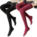 2Pairs Women's Stockings Winter Cotton Long Socks Over Knee Thigh-High Hosiery Spring Socks Leg Covers Female Wear Warm Socks. 
