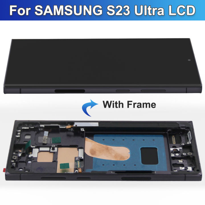 For%20%20S23%20Ultra%205G%20AMOLED%20LCD%20Display%20Touch%20Screen%20Digitizer%20Replacement%20for%20SM-S918B%20G918%20with%20Frame%20-%20Image%202