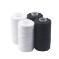 2Pcs 500M Sewing Thread Polyester Thread Set Strong And Durable Black White Sewing Threads For Hand Machines. 