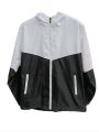 Deefuel Men's Multi-Colour Black & White Lightweight  Windproof Casual Hooded Single layer Jacket. 