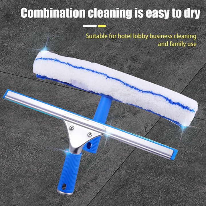 【F】1Pc/1Set 35CM Window Cleaning Combo Squeegee & Microfiber Window Washer Shower Squeegees Window Glass Wiper Cleaning Tool